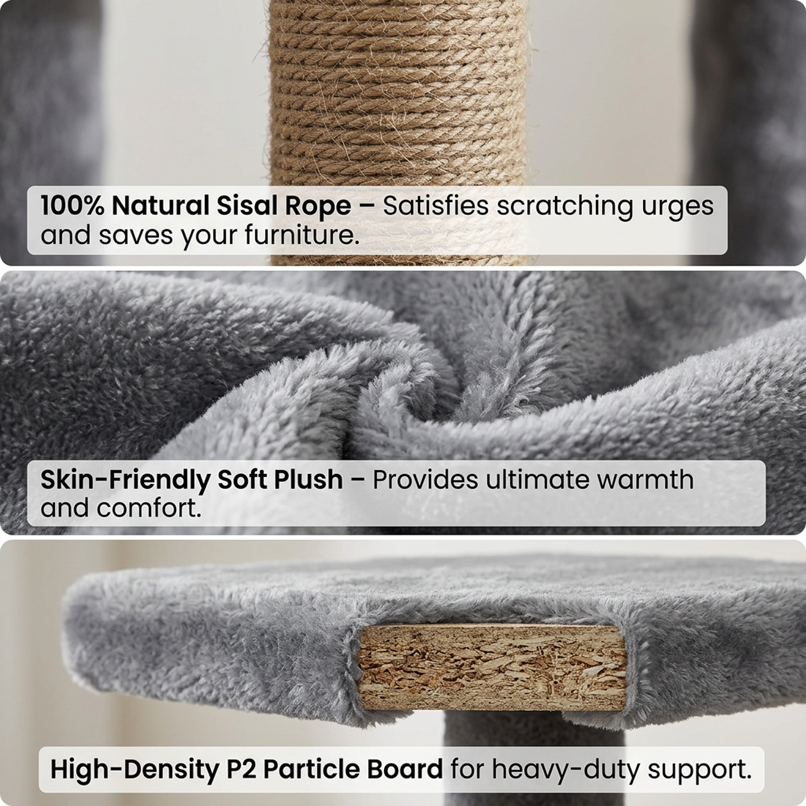 OKVO 80" Multi-Level Cat Tower with Condos, Hammocks and Scratching Posts, Dark Gray